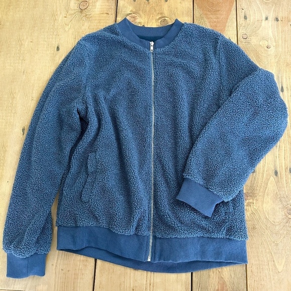 MIROL Women's Sherpa Fleece Jacket Faux Fuzzy‎ Long Sleeve Casual Zip Up L - Picture 2 of 6